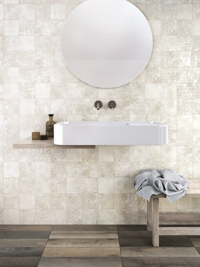 Enso - Ivory & Ivory Décor Tiles