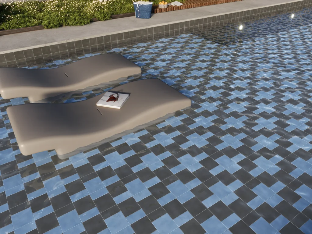 Bel Histoire - Ombre & Blue Pool Tiles