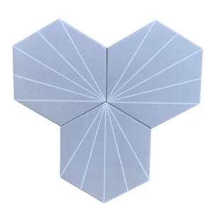 Vivid - Matte Light Grey Hex Tile