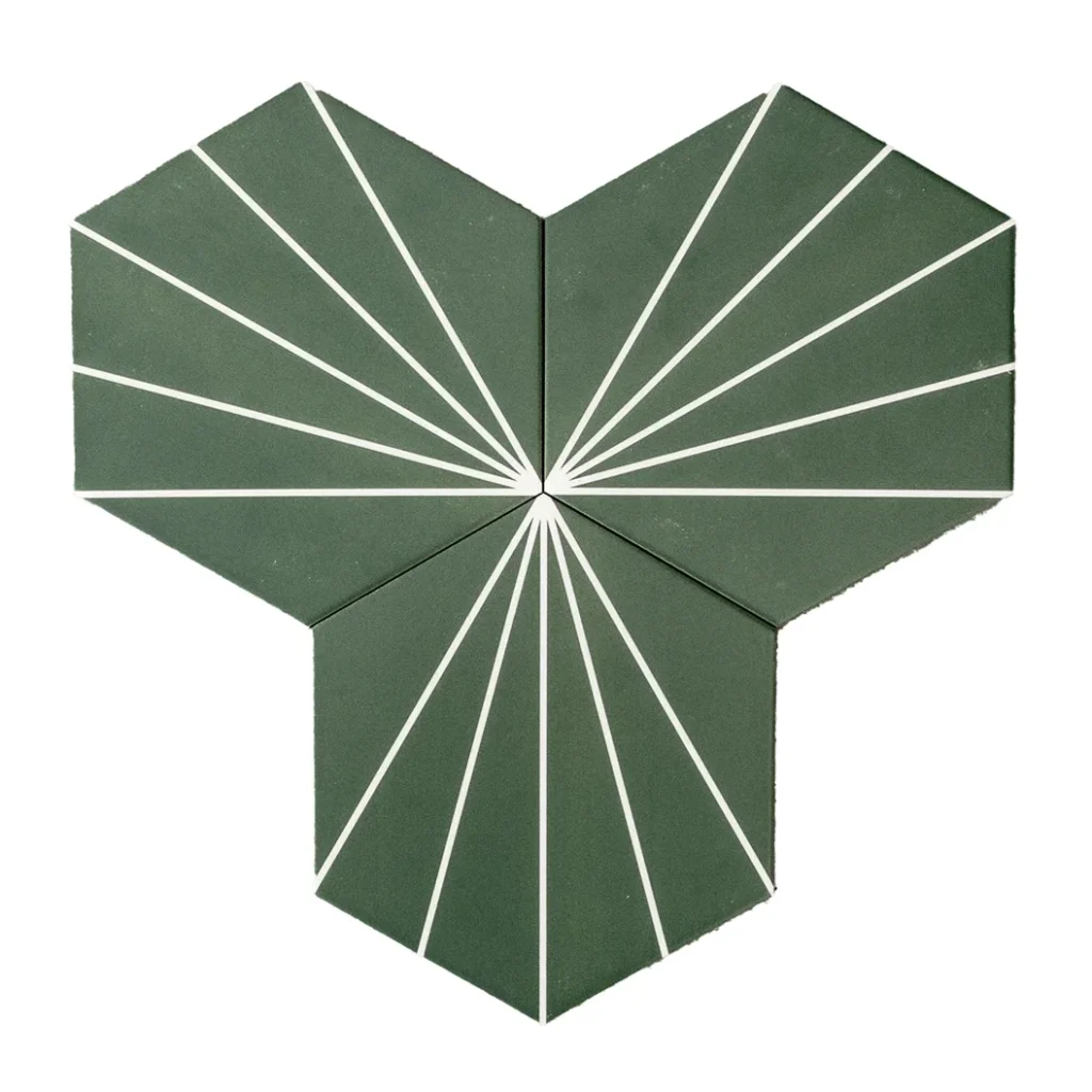 Vivid - Matte Pine Green Hex Tile