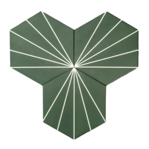 Vivid - Matte Pine Green Hex Tile