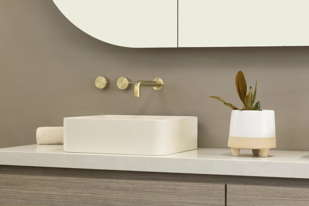 Piazza - Ash White Concrete Basin Setting