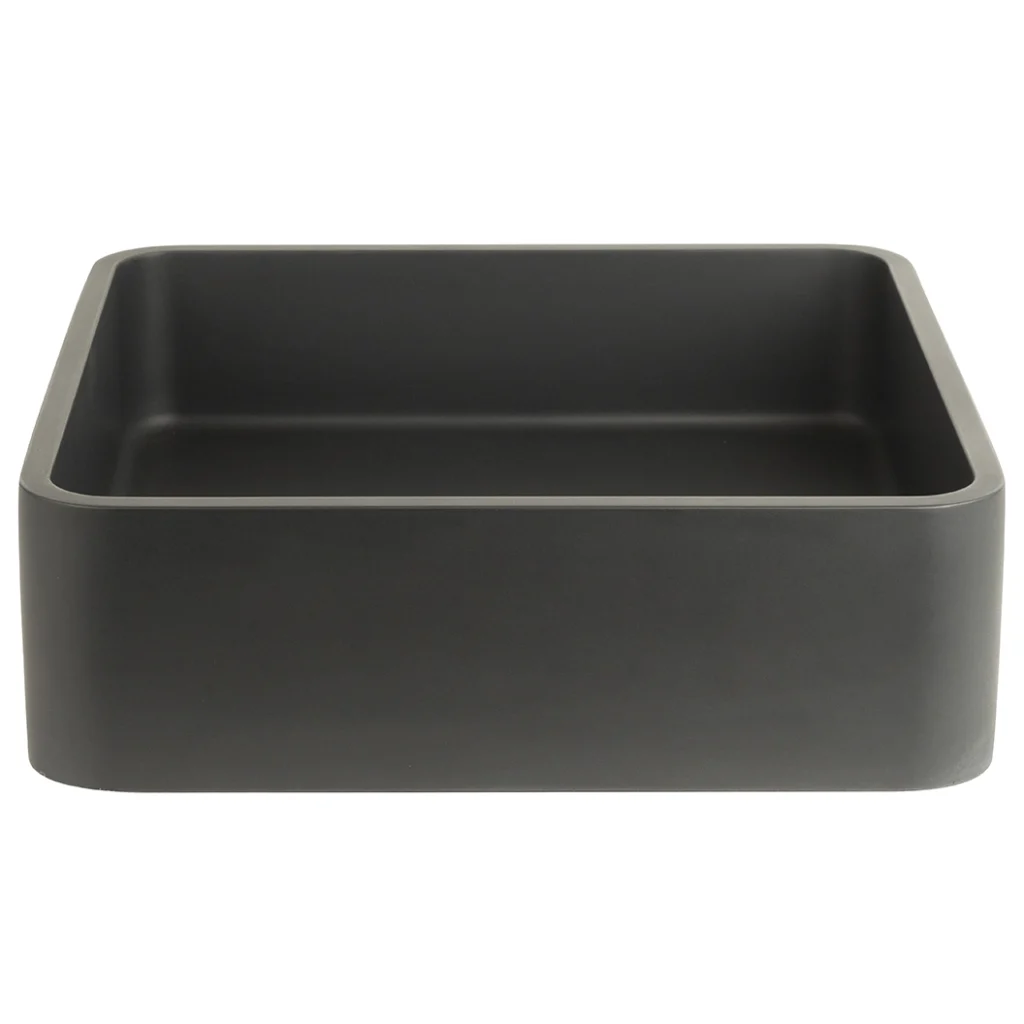 PIAZZA - Matte Black Concrete Basin