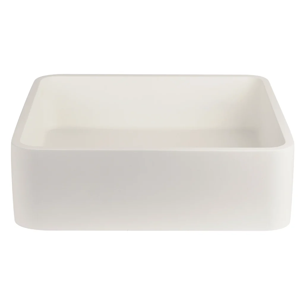 PIAZZA - Matte White Concrete Basin