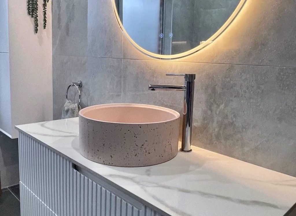 ROCCO - Blush Pink Concrete Basin Setting