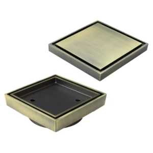 Square Waste - 2-in-1 - Antique Brass