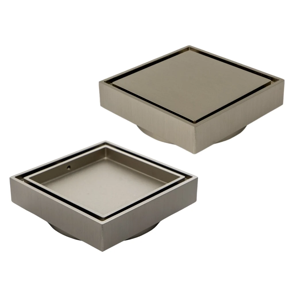 Square Waste - 2-in-1 - Satin Nickel