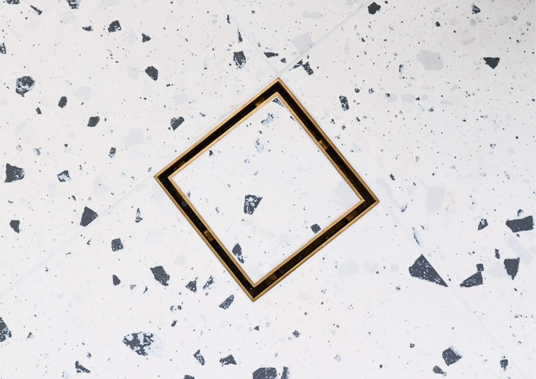 Brushed Gold Tile Insert Waste